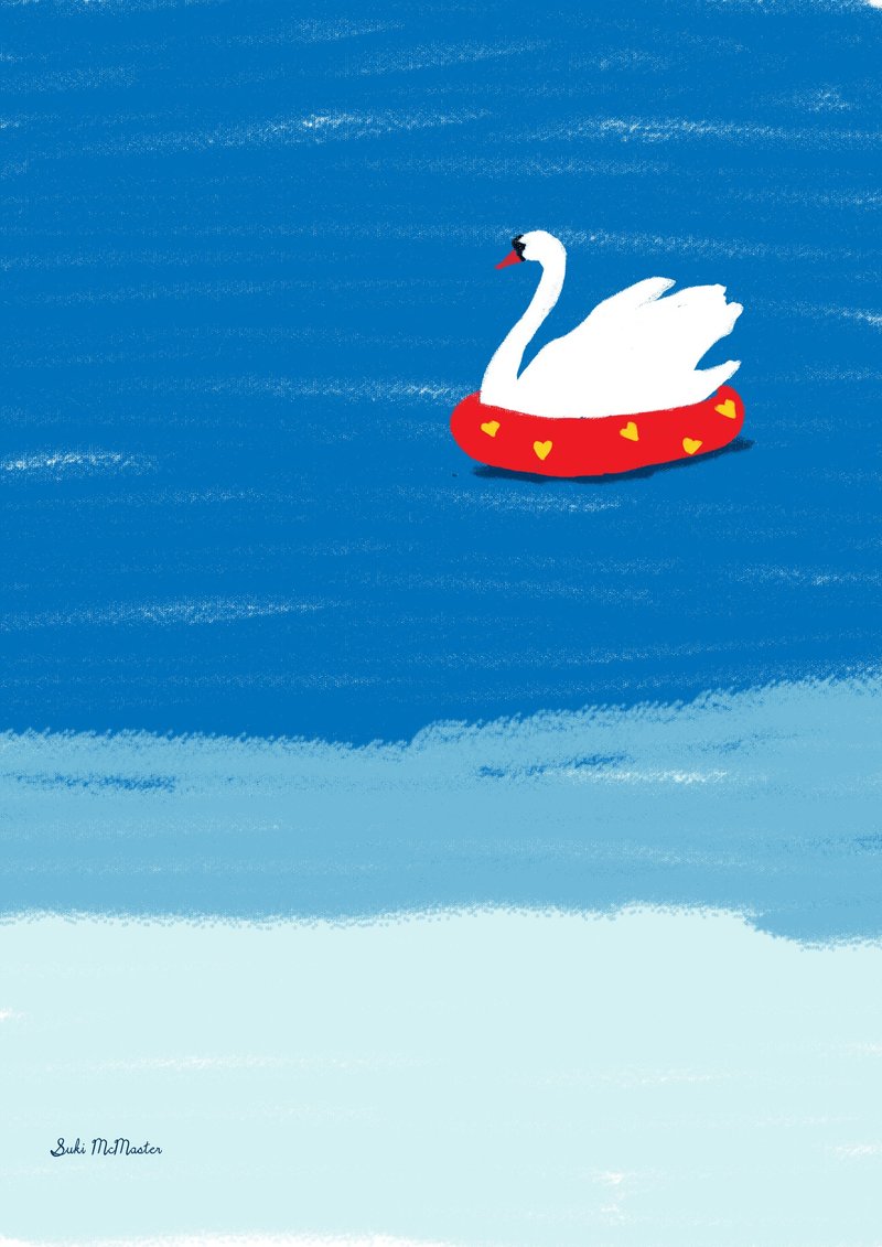 澳洲Suki McMaster 插画原作 － 天鹅湖 - 墙贴/壁贴 - 纸 多色