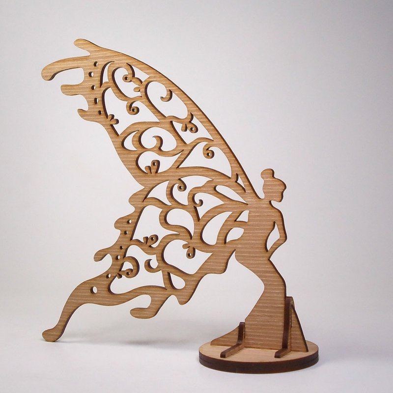 情人节礼物/饰品架小精灵  交换礼物 圣诞礼物.项链. - 耳环/耳夹 - 木头 卡其色