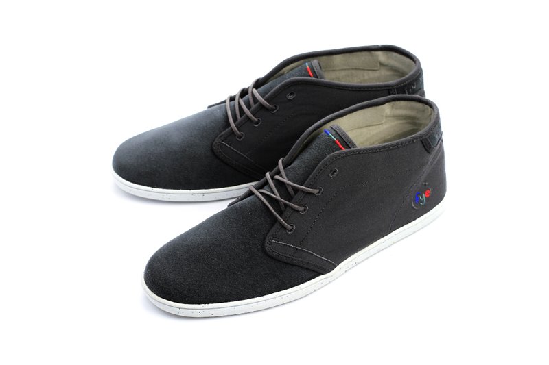 FYE法国环保鞋  铁灰色 日本超纤环保休闲鞋 台湾宝特瓶纤维环保鞋(再回收概念,耐穿,不会分解) .绅士鞋...帅气·舒适。 - 男款休闲鞋 - 其他材质 灰色