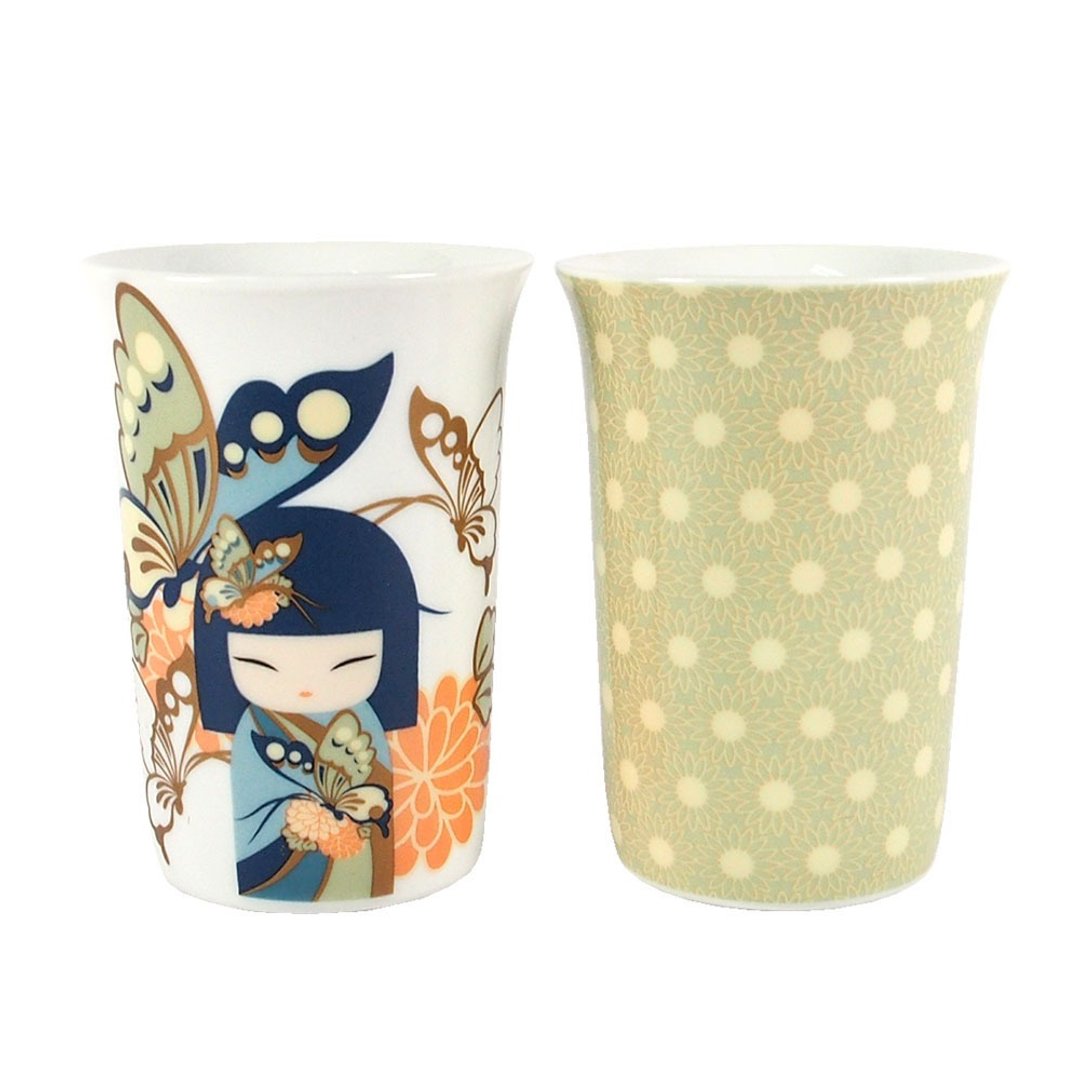 绿茶杯2入组-Honoka 创意奇想【Kimmidoll 马克杯】 - 茶具/茶杯 - 其他材质 多色