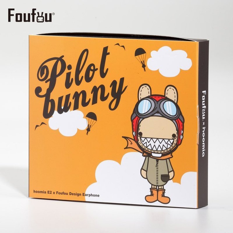 《Foufou》-入耳式造型耳机-Foufou x hoomia-飞行邦妮(黄黑)  - 耳机 - 其他金属 橘色