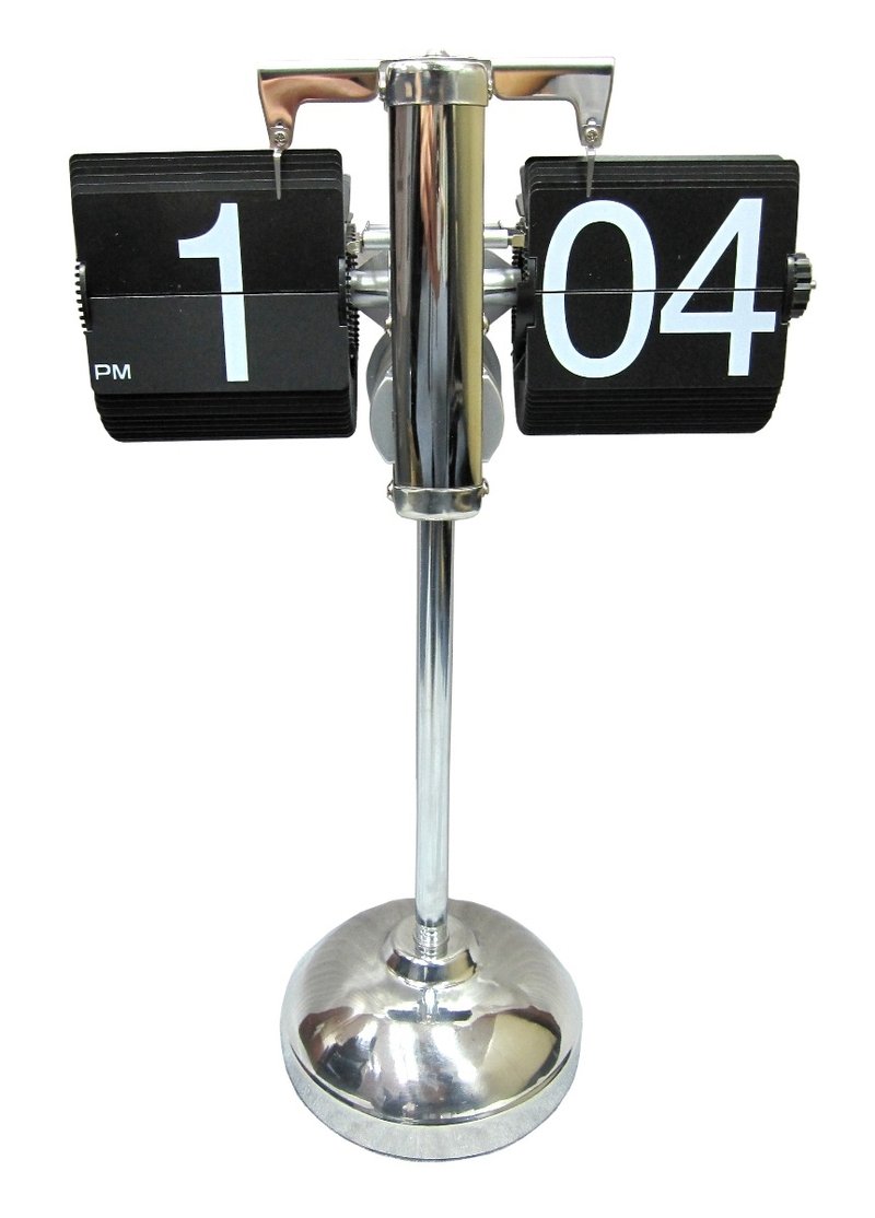 金蜀银色翻页钟(高度可调较)Metal Draw bar Flip clock(Adjustable height) - 时钟/闹钟 - 其他金属 黑色