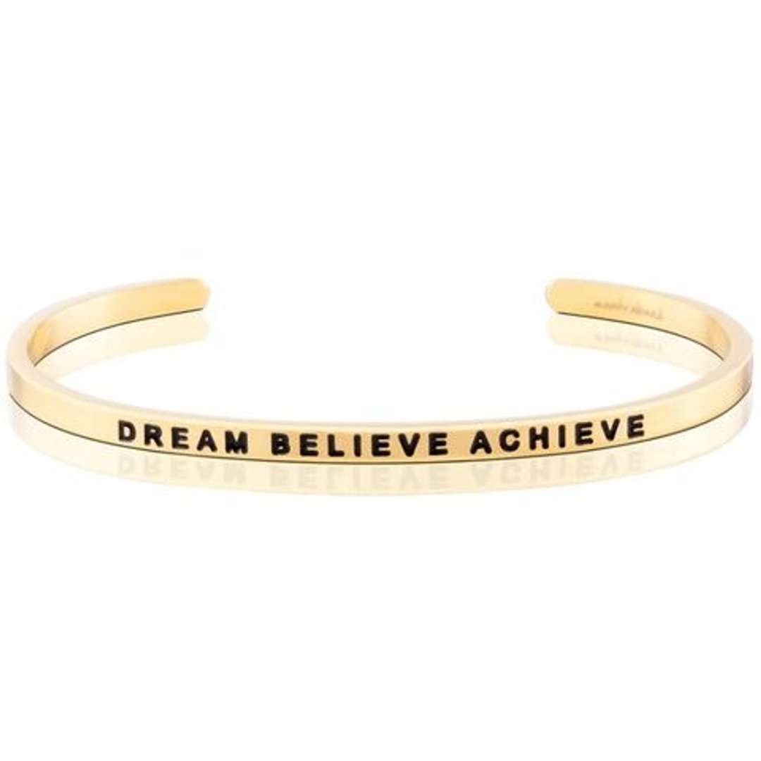 Mantraband- DREAM BELIEVE ACHIEVE 勇敢实现梦想 - 手链/手环 - 其他金属 多色