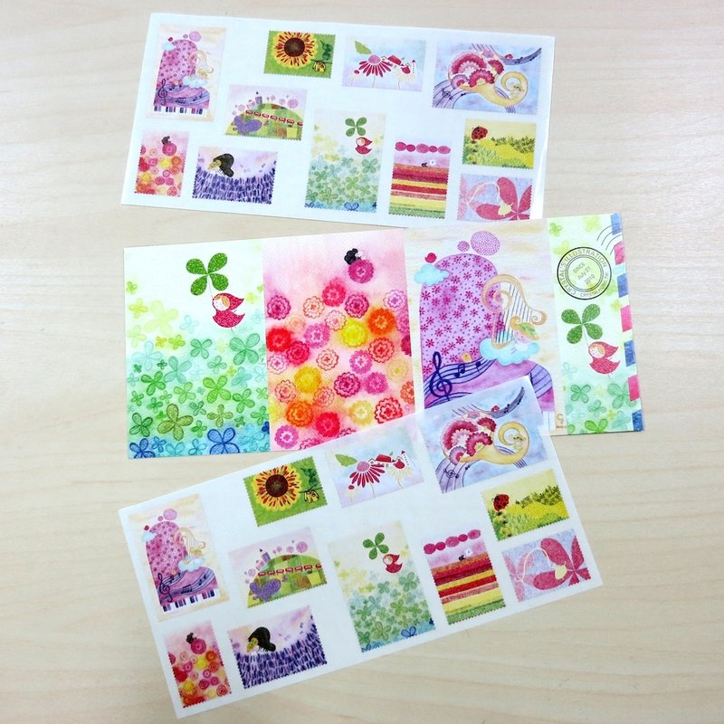 克里斯多邮票贴纸－花仙子 - 贴纸 - 纸 多色