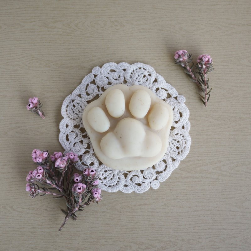 净 | 洗颜手工猫掌皂 | 猫手作 | 茶树 + 无光敏佛手柑 - 脸部清洁/卸妆用品 - 植物．花 白色