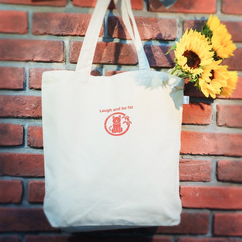 柴犬MARU 帆布袋 - 大白购物袋 - 侧背包/斜挎包 - 棉．麻 白色