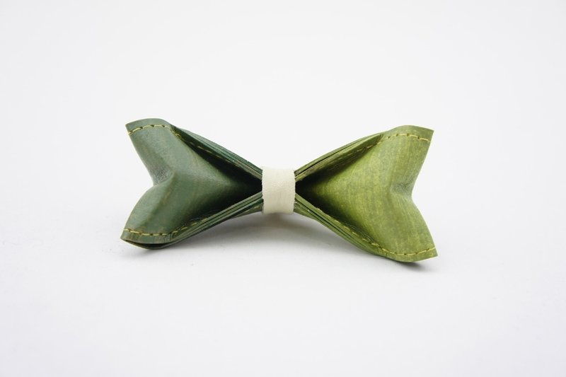 10/10 design PAPER BOW TIE 双色领结（蝴蝶结、领带） 手工订制《草地双绿色》【适合送礼/生日礼物/男女朋友/婚礼 】 - 领带/领带夹 - 防水材质 绿色