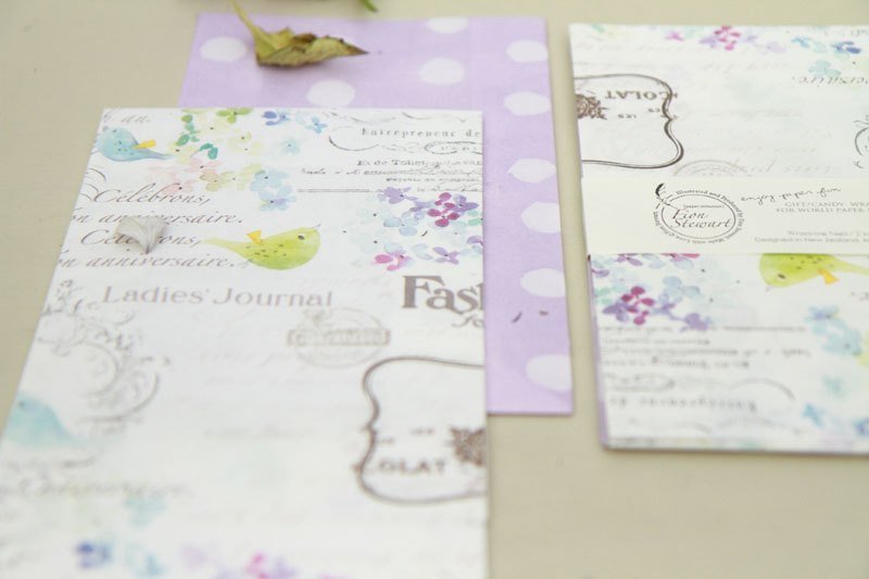 有底礼物袋--紫色巴黎 - 木工/竹艺/纸艺 - 纸 紫色