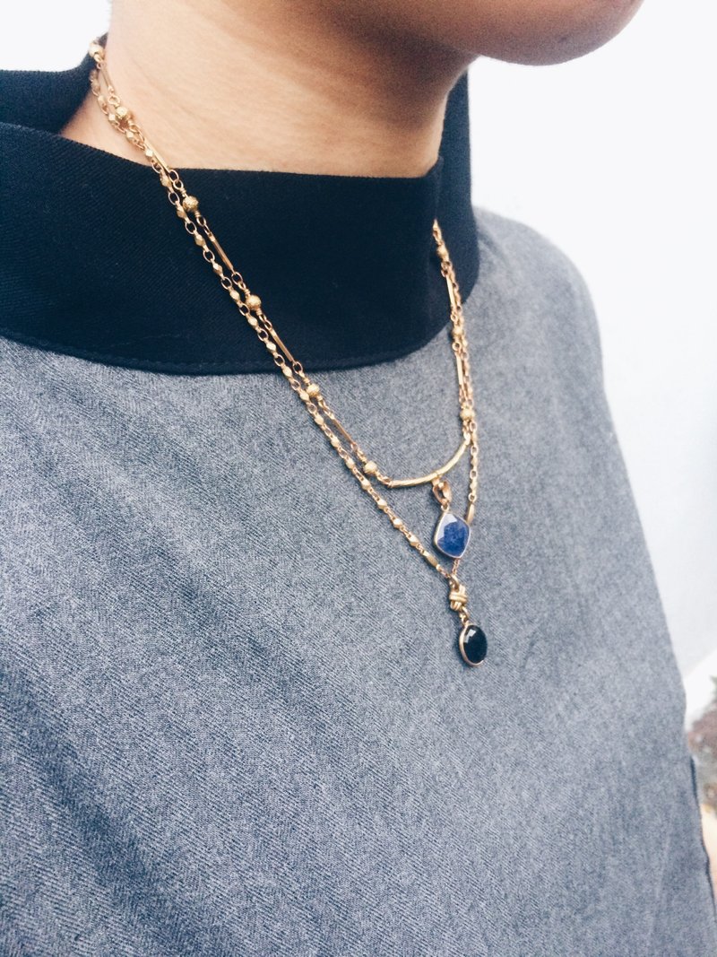 祖母绿.了-星空系列-蓝刚玉项链 - 项链 - 宝石 蓝色