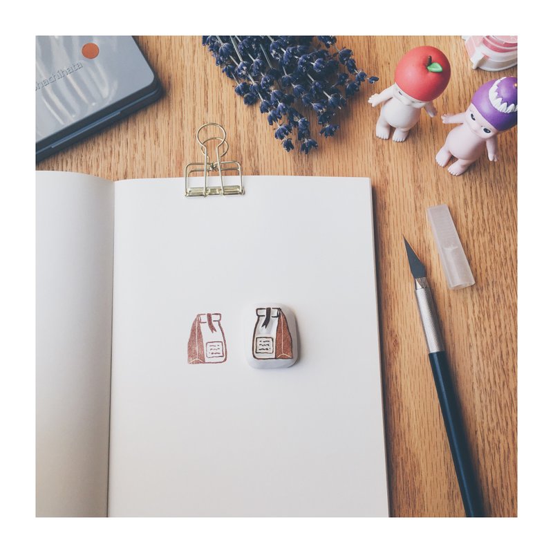 Deerday手刻章 牛皮纸袋 - 印章/印台 - 橡胶 咖啡色