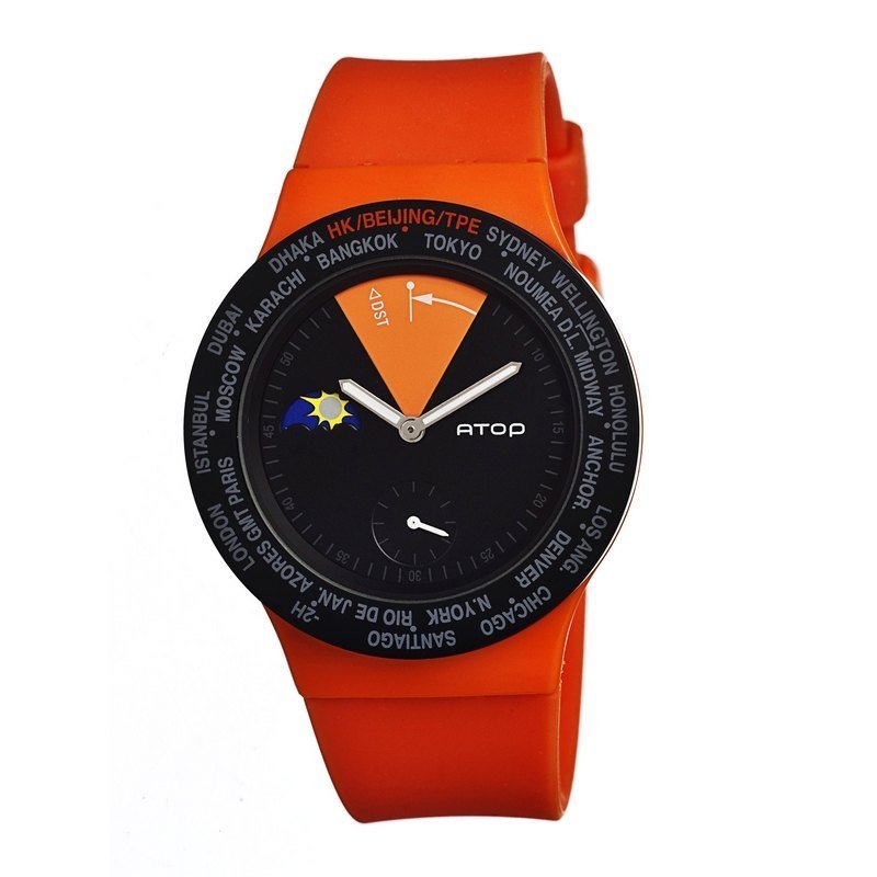 ATOP WATCH ( 世界时区腕表-12时区 )- VWA-06 - 其他 - 玻璃 橘色