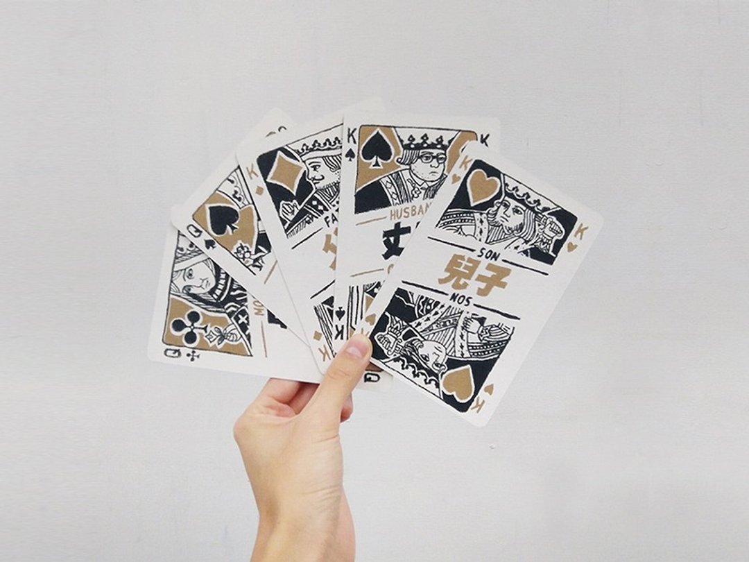 扑克系列 - 任选扑克5张+贴纸组 - 卡片／明信片 - 卡片/明信片 - 纸 金色
