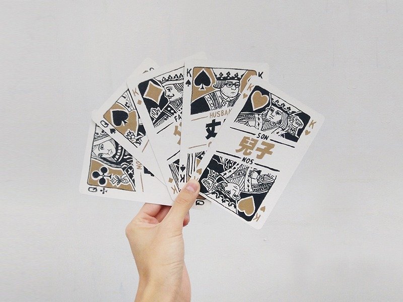 扑克系列 - 任选扑克5张+贴纸组 - 卡片／明信片 - 卡片/明信片 - 纸 金色