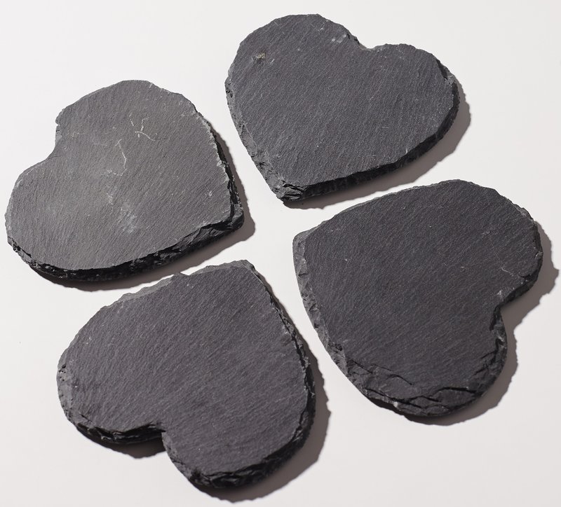 【ViREO】心型页岩杯垫组 - 杯垫 - 石头 灰色