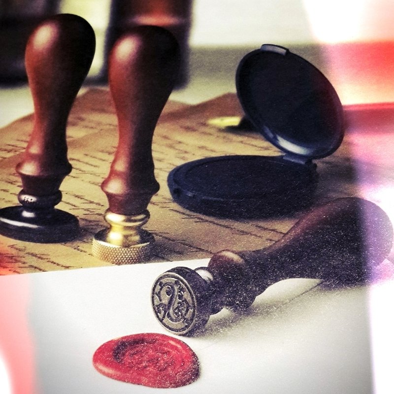 复古欧式火漆蜡封印章 x 专用蜡条 x 封口蜡 x 封印蜡 x 铜制印面 x 脱模剂 - 印章/印台 - 木头 