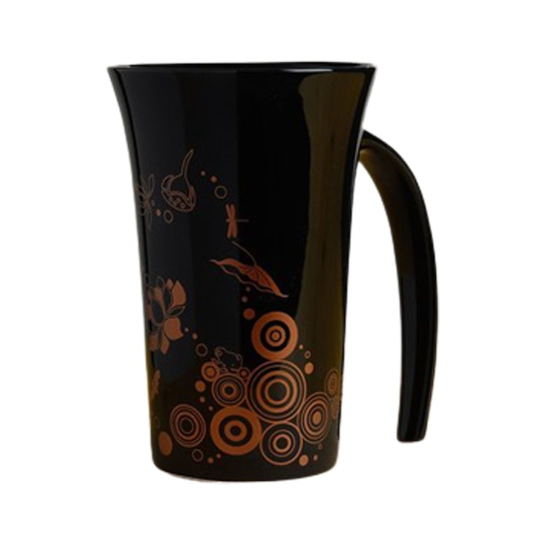 【微缓特】夏荷剪影喇叭杯-亮黑 - 茶具/茶杯 - 其他材质 