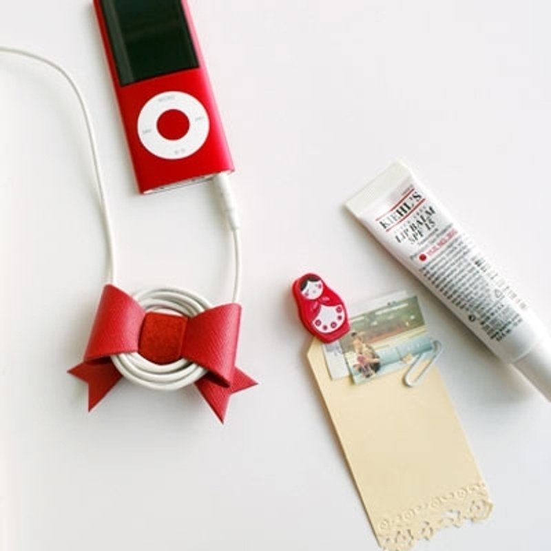 Jetoy,Choo choo甜蜜猫多用途卷线器_Red (J1204601) - 卷线器/电线收纳 - 真皮 红色