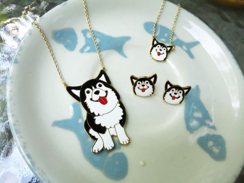 哈士奇 手作长项链 - 长链 - 其他金属 