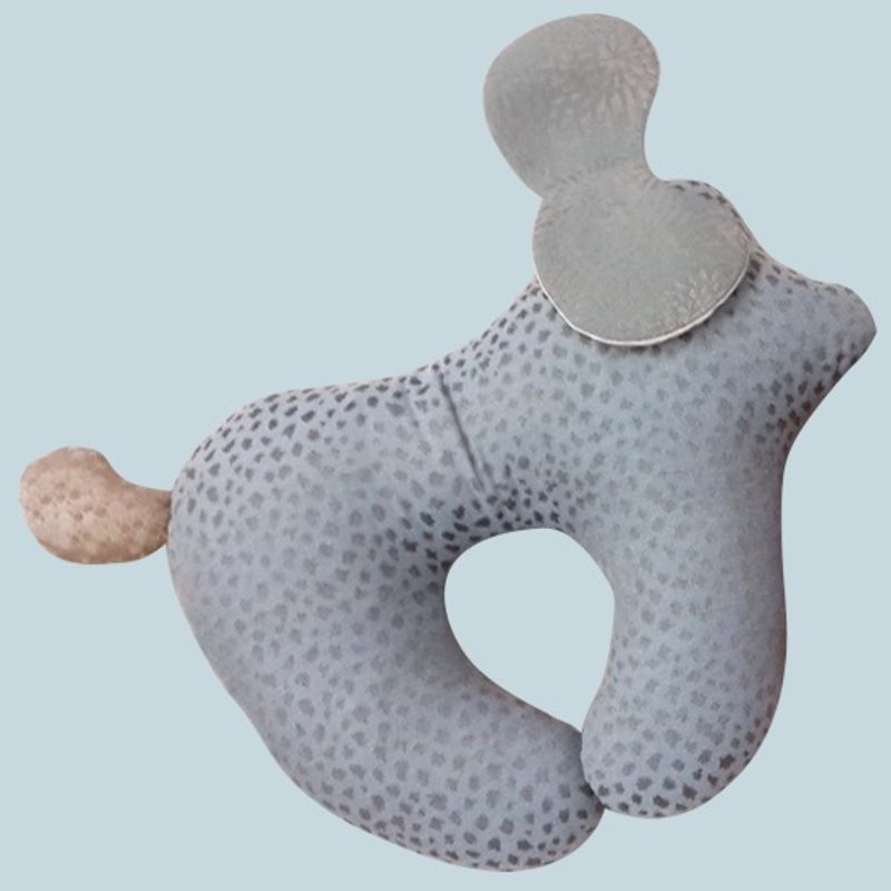 KAKIBABY专利天然柿子染布 - 可爱小狗(蓝色)多功能枕 - 枕头/抱枕 - 植物．花 蓝色