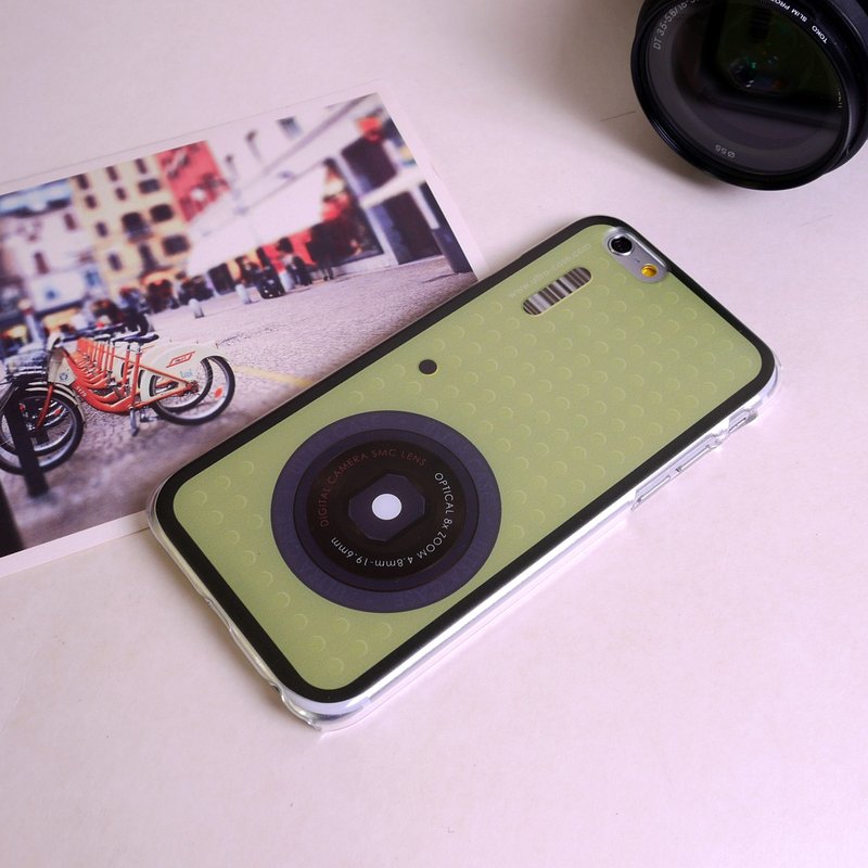 香港原创设计 相机系列-NB1000 iPhone X,  iPhone 8,  iPhone 8 Plus,  iPhone 7, iPhone 7 Plus, iphone 6/6S , iphone 6/6S PLUS, Samsung Galaxy Note 7 透明手机壳 - 手机壳/手机套 - 塑料 绿色