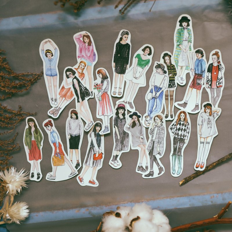 女孩派对 21入贴纸组 - 贴纸 - 纸 