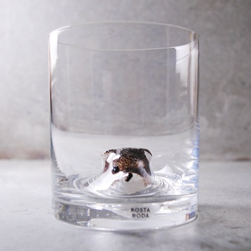 400cc【Kosta Boda 瑞典进口】 小熊 New Friends Tumbler Bear杯 - 酒杯/酒器 - 玻璃 咖啡色