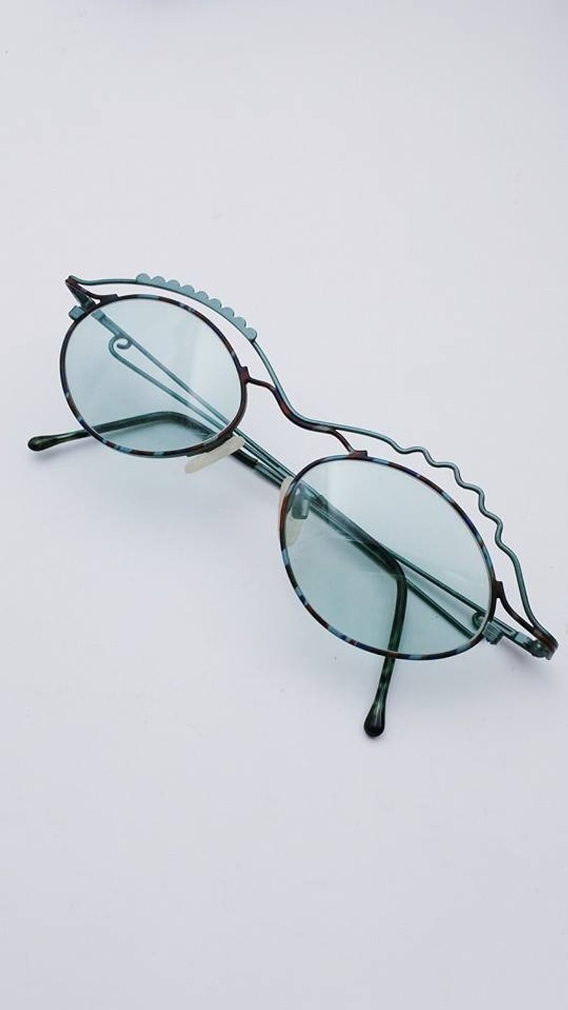 【Lost and find】玩味 老款 七彩图案 不对称 眉毛 眼镜 - 眼镜/眼镜框 - 其他金属 多色