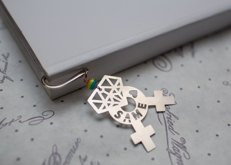 六色彩虹 SAME LOVE 一样的爱 原创书签 婚姻平权 - 吊饰 - 其他材质 多色