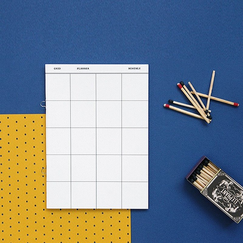 Dessin X Livework-格子档案大方系列-月志(无时效),LWK98219 - 笔记本/手帐 - 纸 白色