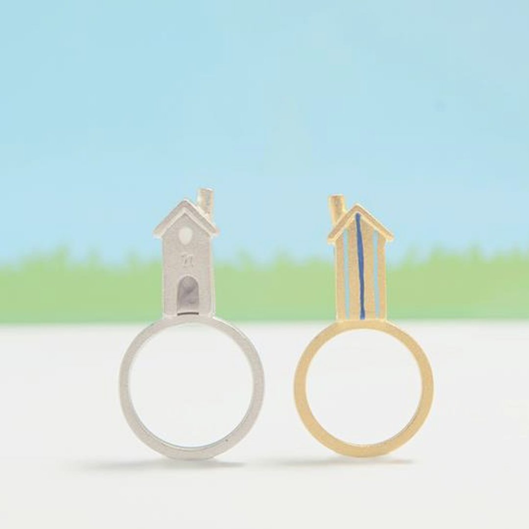 小屋镀金、镀银戒指 - 戒指 - 其他金属 