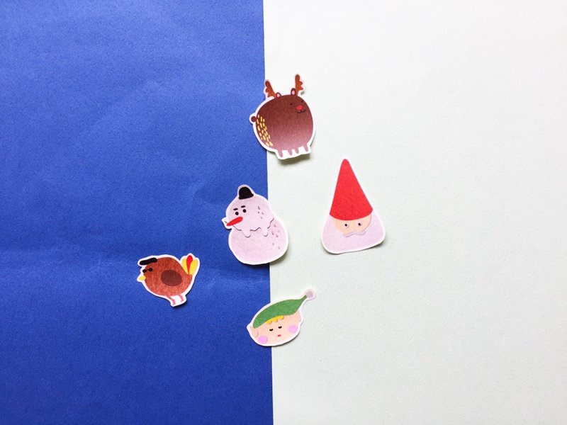 起肖圣诞节｜贴纸组盒 - 贴纸 - 纸 红色