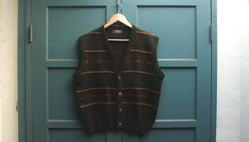 深绿针织背心 - 男装背心 - 其他材质 绿色