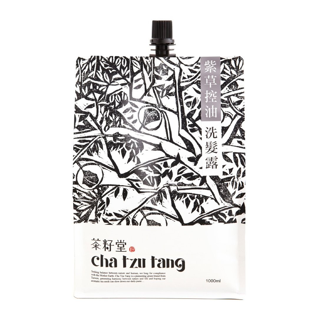 茶籽堂 紫草控油洗发露补充包 1L - 洗发用品 - 植物．花 蓝色