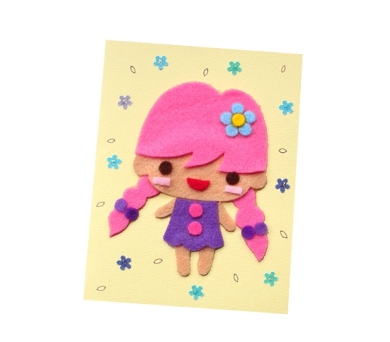 手工卡片万用卡 _ 人物娃娃 E ... 生日卡、情人卡、感谢卡 - 卡片/明信片 - 纸 黄色