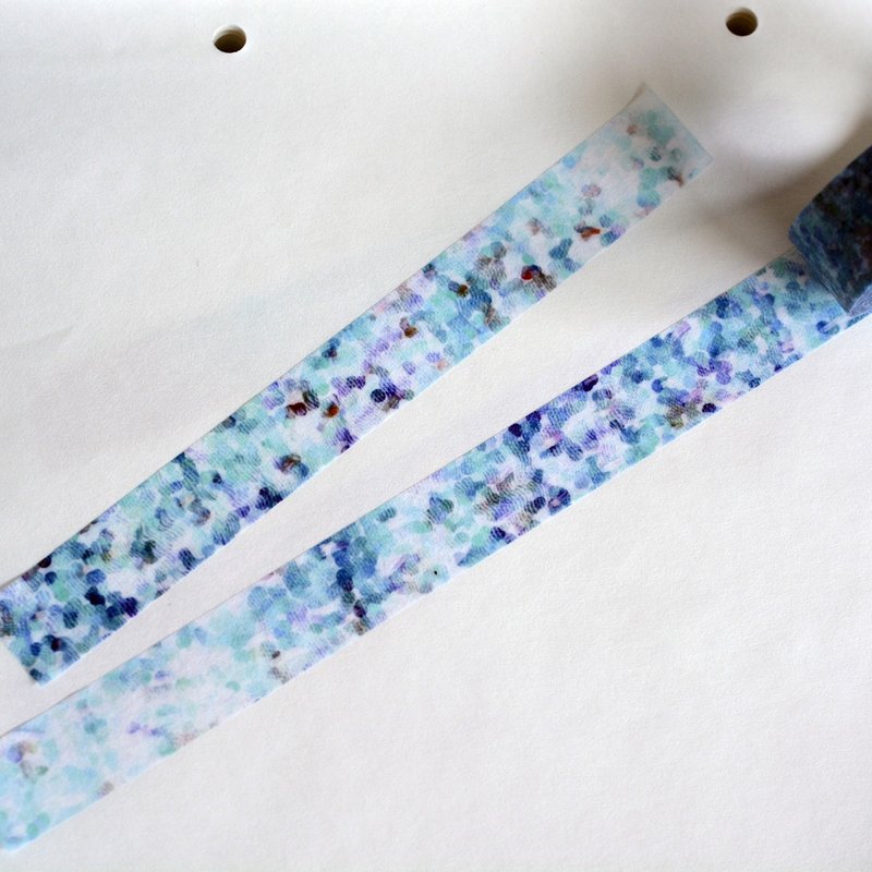 ◆◆年终特价◆◆【印度绣村自足企划】现代印象-飘雪 - 纸胶带 - 纸 蓝色