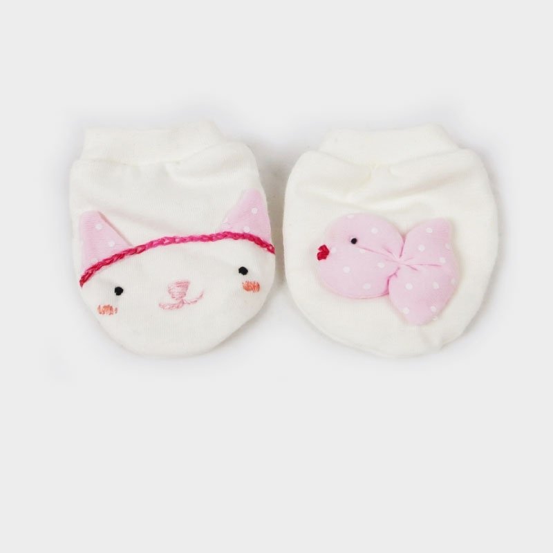 最佳拍档造型手套(粉红色) - 围嘴/口水巾 - 绣线 白色