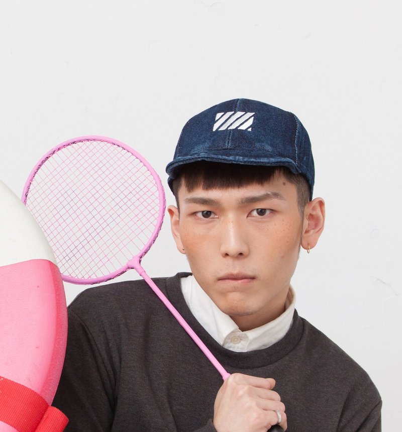 丹宁刺绣软帽 风平 - 帽子 - 其他材质 蓝色