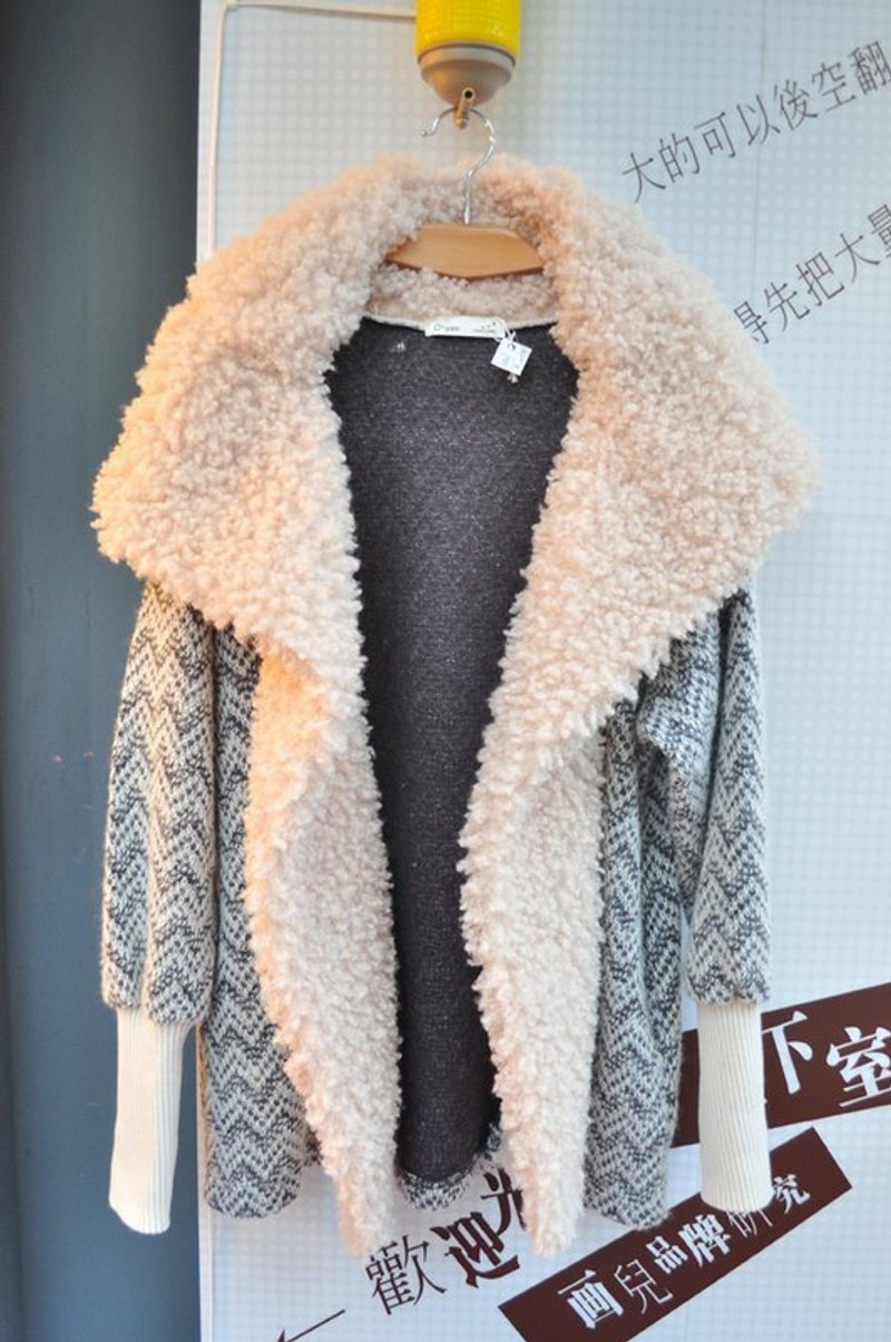 谢谢冬天．毛茸茸我见犹怜针织外套 - 女装休闲/机能外套 - 其他材质 蓝色