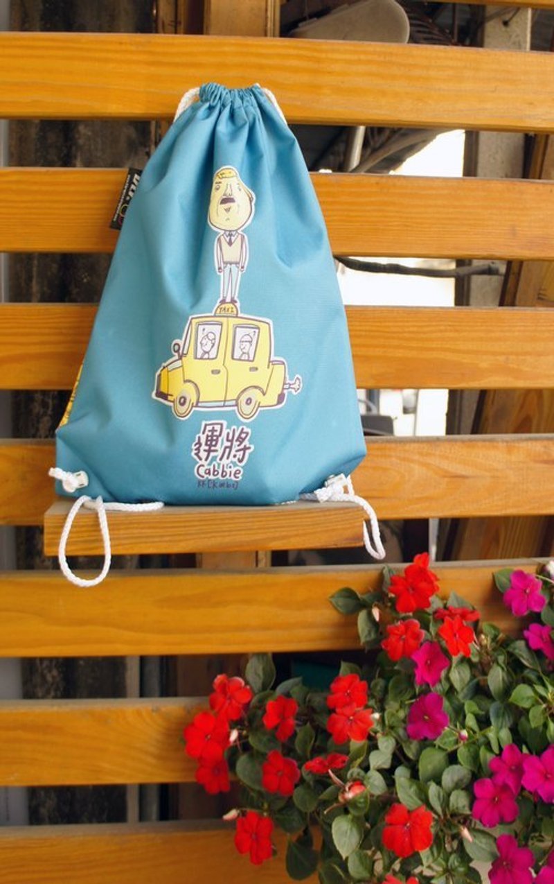 BLR 手工印制 Magais 运将系列 限量联名款 双面图案 束口后背包 - 束口袋双肩包 - 其他材质 黄色