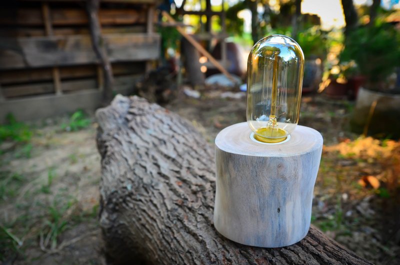 NO.4 (含爱迪生灯泡&樟木灯座&可调光&纯手工制作) - 灯具/灯饰 - 木头 咖啡色