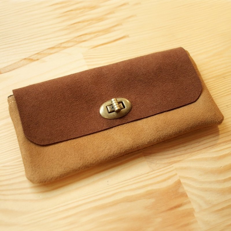 1pinfun 麂皮布 笔袋 深驼 巧克力色* - 铅笔盒/笔袋 - 其他材质 咖啡色