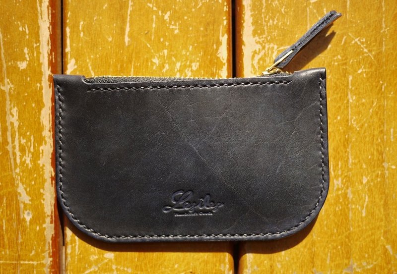 Leather Purse 皮革随身钱包 绀色 - 皮夹/钱包 - 真皮 蓝色