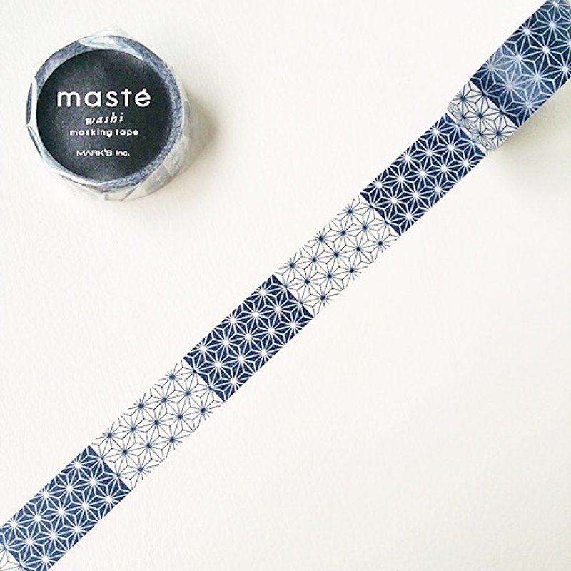 maste 和纸胶带 Multi．Japan【麻叶(MST-MKT94-A)】 - 纸胶带 - 纸 蓝色