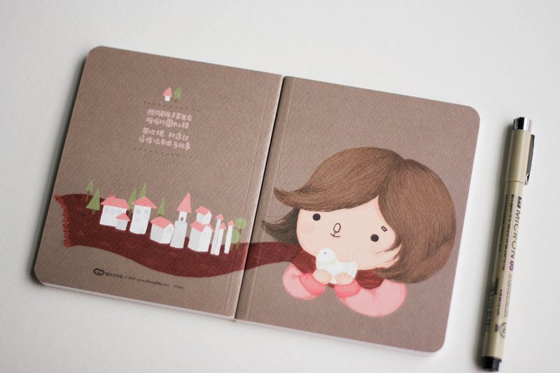 【口袋笔记本】围巾 • 秋 - 笔记本/手帐 - 纸 咖啡色