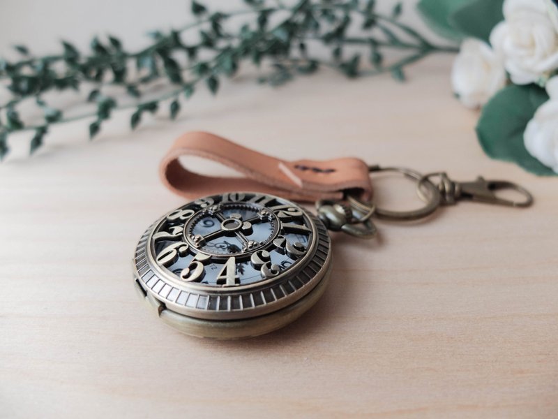 定制化钥匙圈 复刻怀表 - 钥匙链/钥匙包 - 真皮 金色