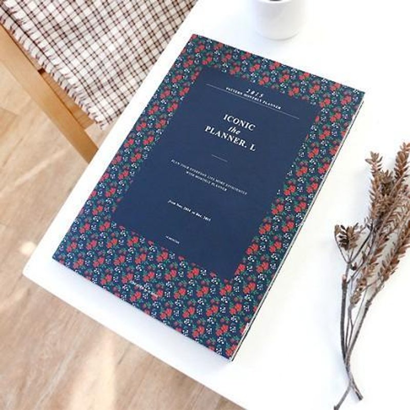 Dessin x Iconic-2015手帐 图腾月志L(时效)-玫瑰,ICO82361 - 笔记本/手帐 - 纸 蓝色