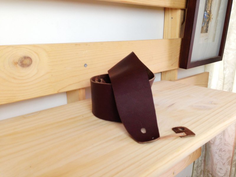 【DOZI手工皮件】吉他背带含安全扣设计，吉他扣、背带扣 - 其他 - 其他材质 咖啡色