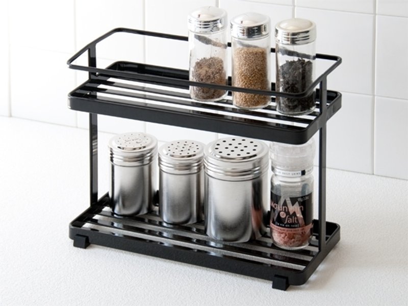 调味罐 置物架 ( 黑色) - 收纳用品 - 其他金属 黑色
