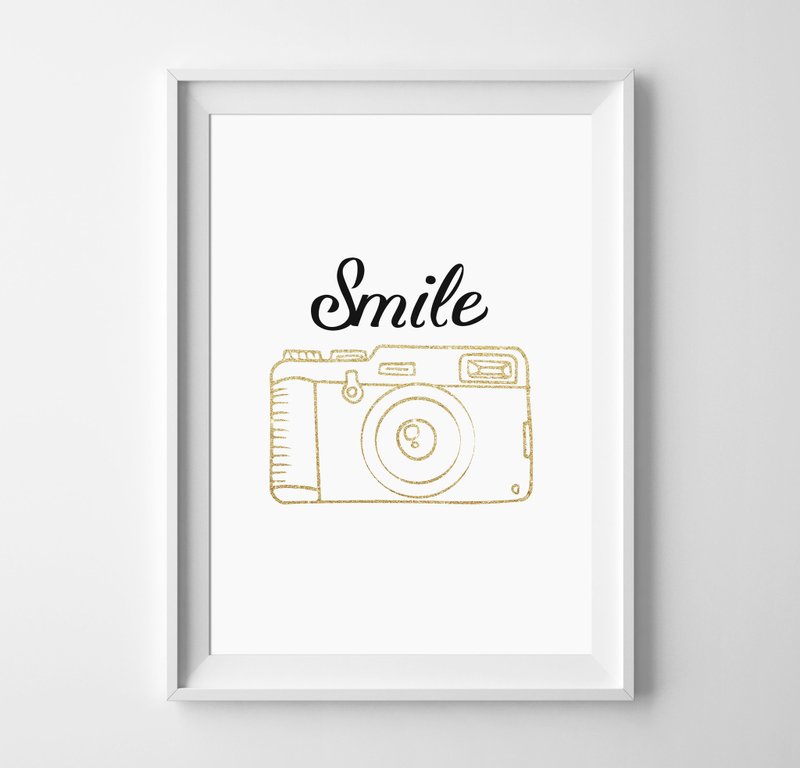 Smile 可定制化 挂画 海报 - 墙贴/壁贴 - 纸 