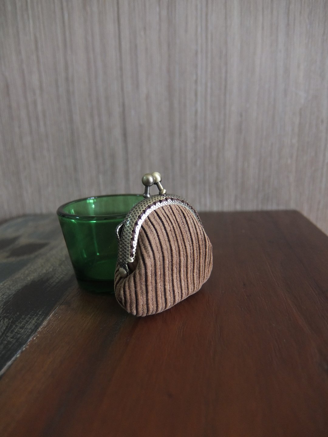 CaCa Crafts | ＊Vintage Feel＊ 5cm超迷你口金包 - 零钱包 - 其他材质 咖啡色